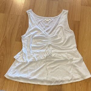 Maeve White Tiered Top